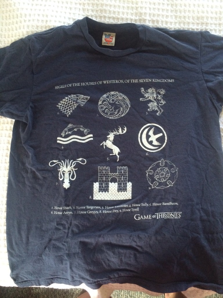 Game of Thrones t-shirt redux