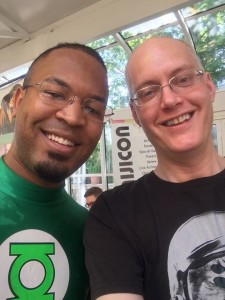 I took a selfie with a guy dressed up as Green Lantern. That was a popular costume for guys and girls.