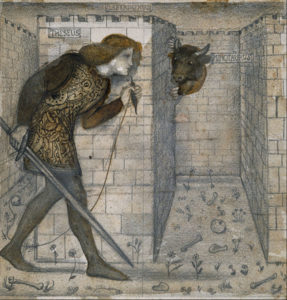 Theseus and the Minotaur in the Labyrinth