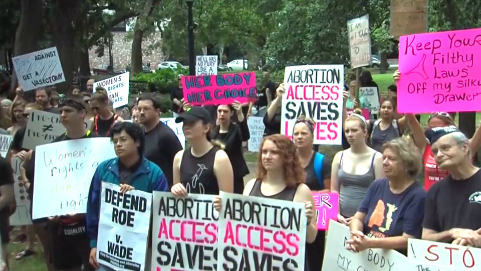 Protestors in Alabama